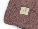 Jollein Wieg Deken 75x100cm - Spring Knit - Chestnut/Coral Fleece