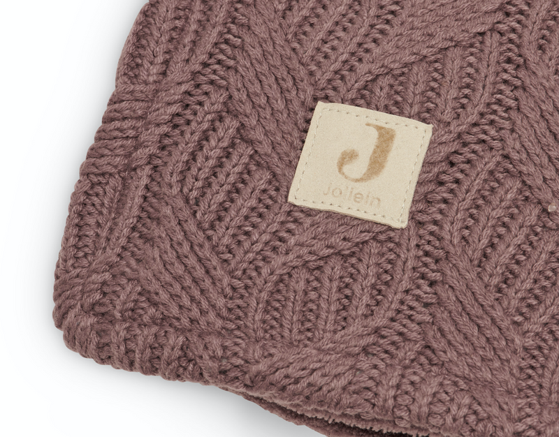 Jollein Wieg Deken 75x100cm - Spring Knit - Chestnut/Coral Fleece