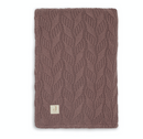 Jollein Ledikant Deken 100x150cm - Spring Knit - Chestnut/Coral Fleece