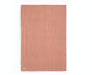 Jollein Wieg Deken 75x100cm - Spring Knit - Rosewood/Coral Fleece