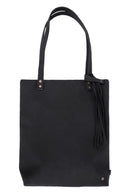 Zusss Basic Shopper met kwast - Zwart