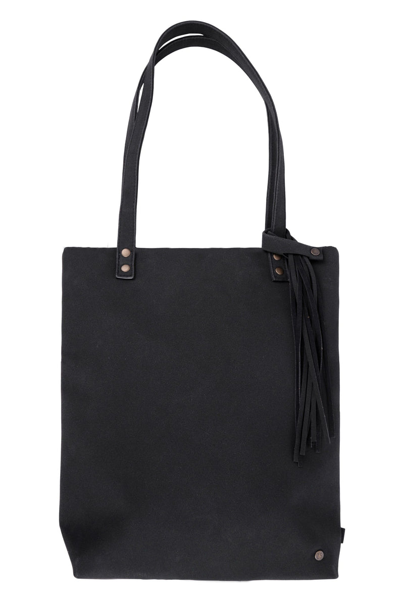 Zusss Basic Shopper met kwast - Zwart