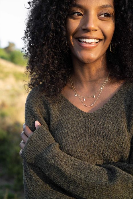 Zusss Ketting met druppeltjes - Goud