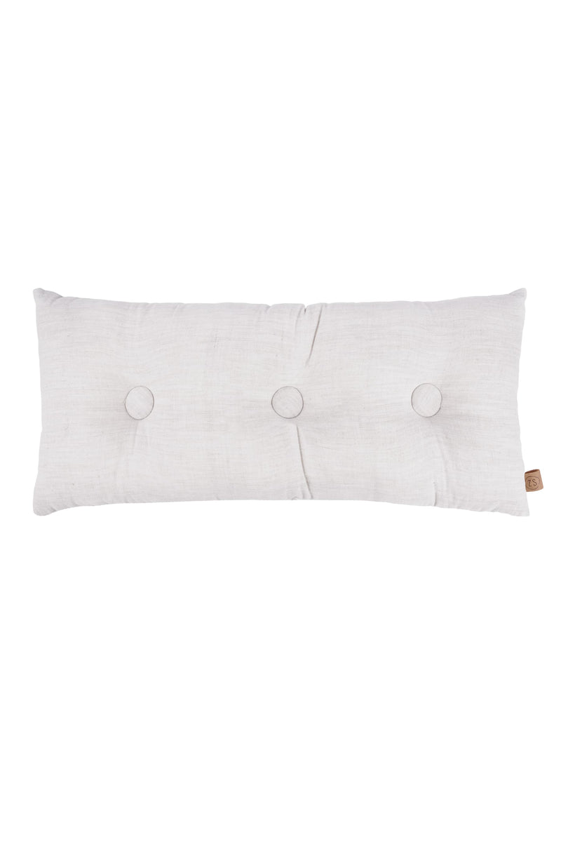 Zusss Kussen met knopen - 70x30cm - Peper en zout