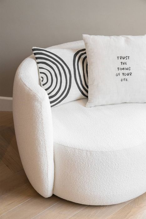 Zusss Kussen Trust the timing - 45x45cm - Peper en zout