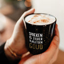 100% Leuk Koffiemokken Koker - Spreken is zilver bijkletsen goud