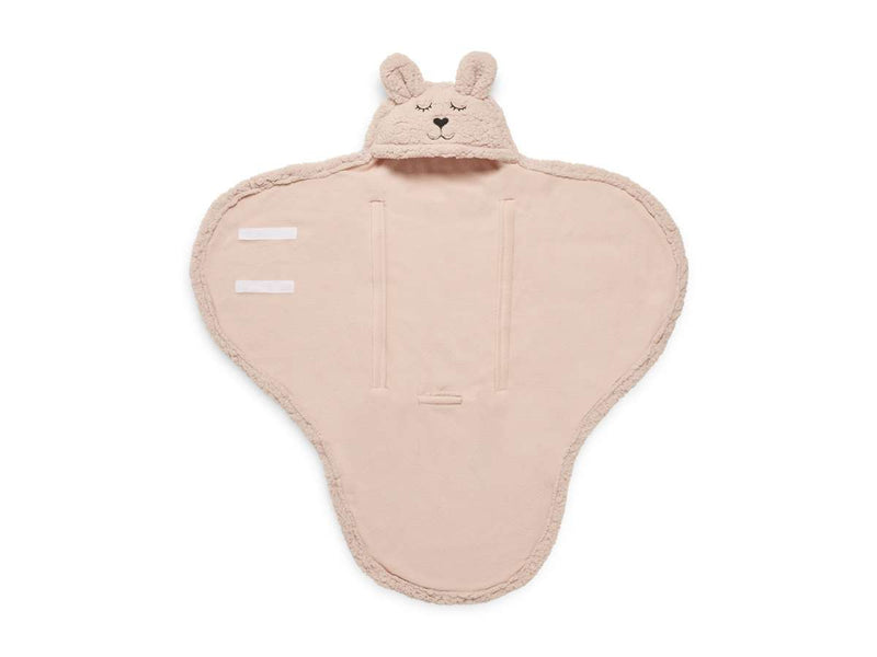 Jollein Wikkeldeken Bunny - 100x105cm - Pale Pink