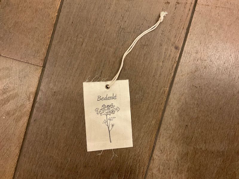 Label stof - bedankt