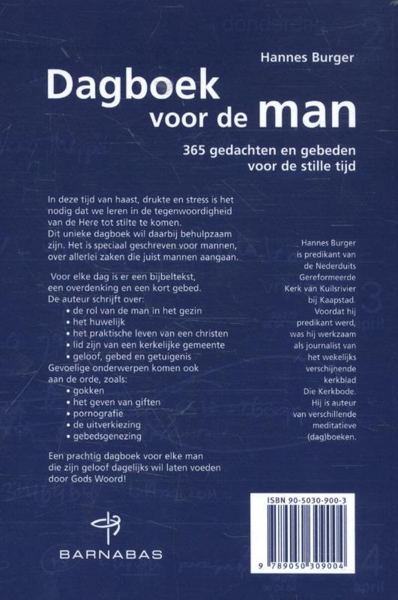 Dagboek voor de man - Hannes Burger