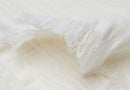 Jollein Wieg Deken Muslin Fringe - 120x120cm - Ivory/ Storm Grey/ Biscuit