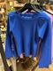 Shirt met boothals - blauw - Maat s/m