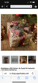 Christmas Box - L - LED timer vk Jussi L naturel-L26B26H30,5CM