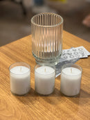 Set van 3 - 24 uurs Kaars - Wit