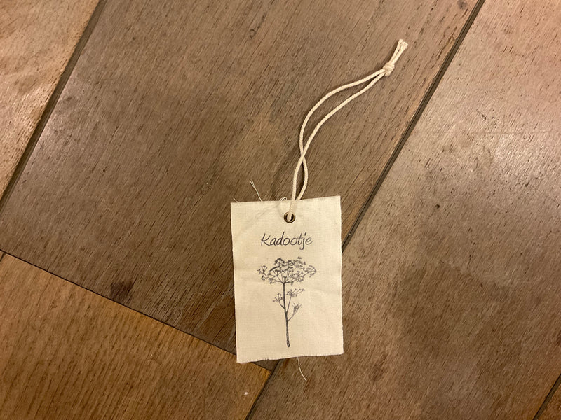 Label stof - kadootje
