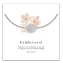 Christelijke Zilveren Kinderarmband – Gefeliciteerd – Matteüs 6:24-34