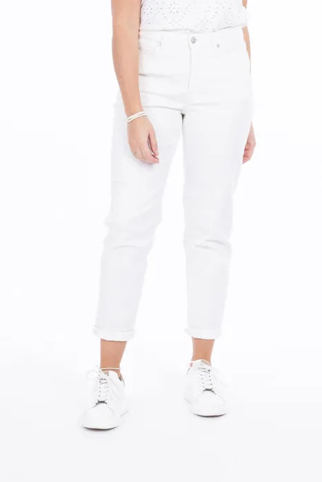 Zusss Trendy Mom Jeans - Off White