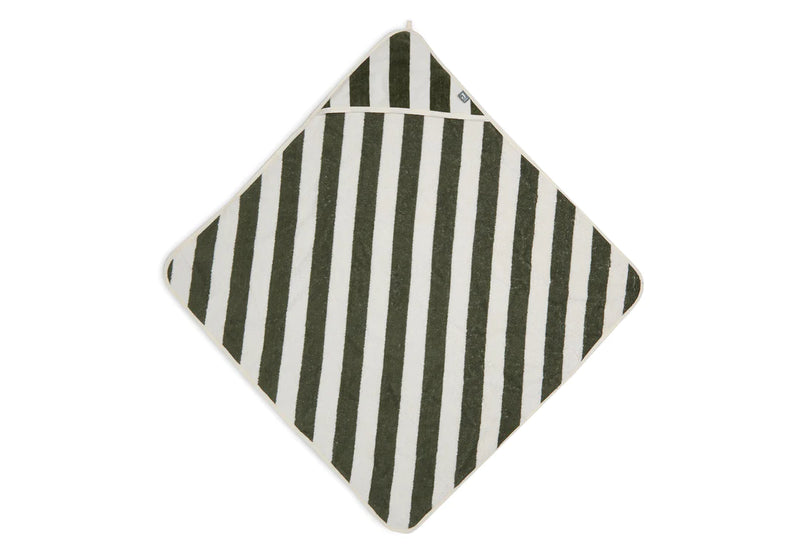 Jollein - badcape stripe terry - Leaf green
