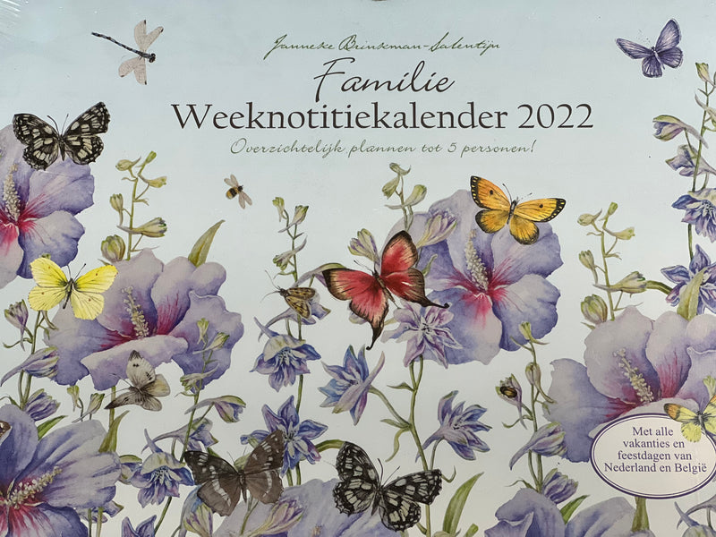Familie Weeknotitiekalender 2022 - Janneke Brinkman (blauw)