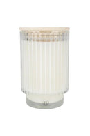 Zusss Geurkaars in glas met ribbels - Schone was - Wit