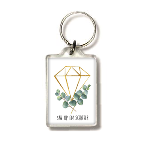 Sleutelhanger - sta op en schitter