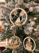 Skyline Kerst-Hangers - Luxe geschenks-box met 3 houten hangers