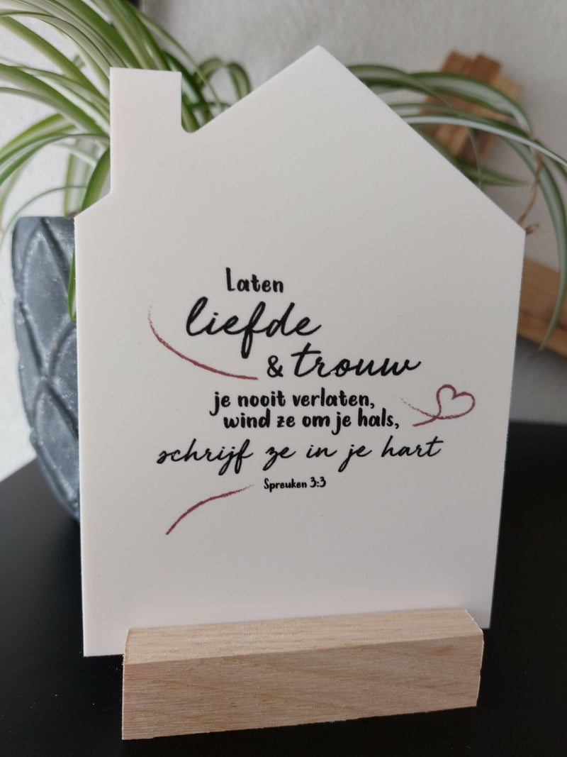 Huisje voor jou - laten liefde en trouw