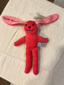 Knuffel konijn  - Gods lieveling rood/roze