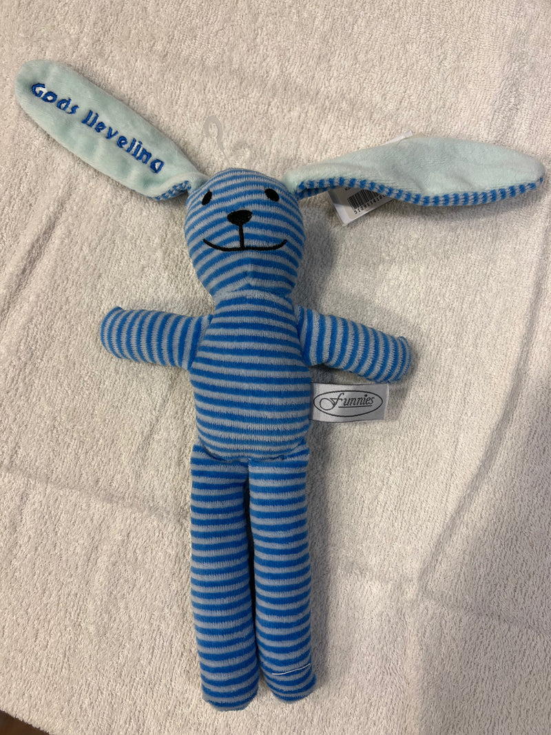 Knuffel konijn - Gods lieveling blauw