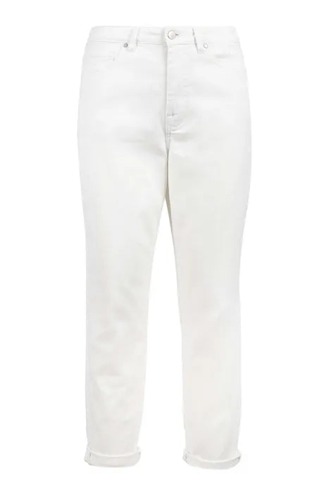 Zusss Trendy Mom Jeans - Off White