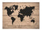 Wandbord Wereldkaart - Want alzo lief had God de wereld - A3