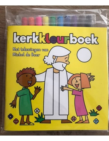 Kerkkleurboek incl. stiften - Vrouwke Klapwijk