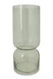 Zusss Glazen Vaas met bubbeltjes - Olijfgroen - L