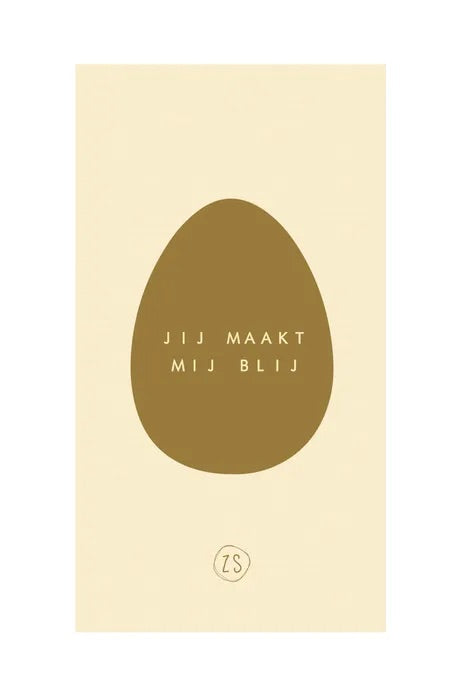 Zusss Servetten - Jij maakt mij blij - Lichtgeel