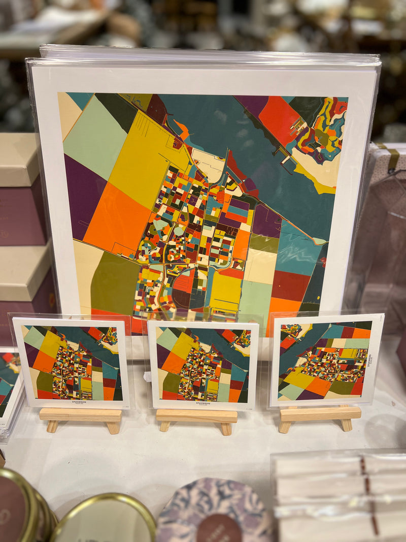 Lijnn Decor Mini Poster 10x10cm - Spakenburg