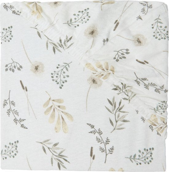 Jollein Hoeslaken - Wild Flower - ledikant jersey 60 x 120