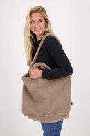 Zusss Grote Teddy Shopper - Taupe
