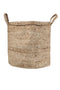Zusss Jute Opbergmand / Tas met hengsels - 38x33cm - Naturel