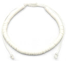 Enkelbandje - touw - touw met kraaltjes - wit