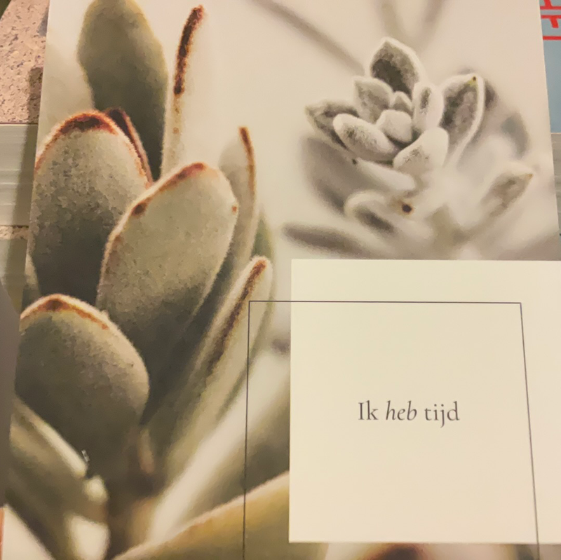 Kaart ik heb tijd -Essencio