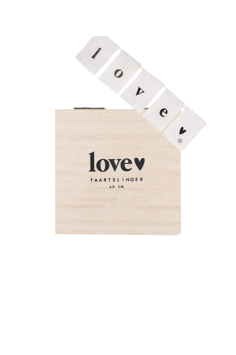 Zusss - Katoenen Taartslinger - Love - 60 cm