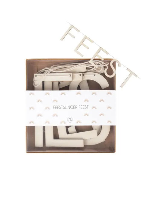 Zusss Houten Feestslinger - Feest - 75cm