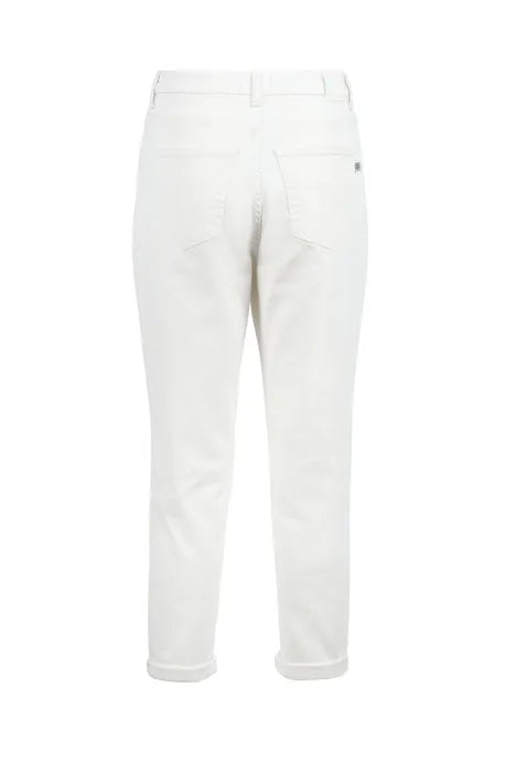 Zusss Trendy Mom Jeans - Off White