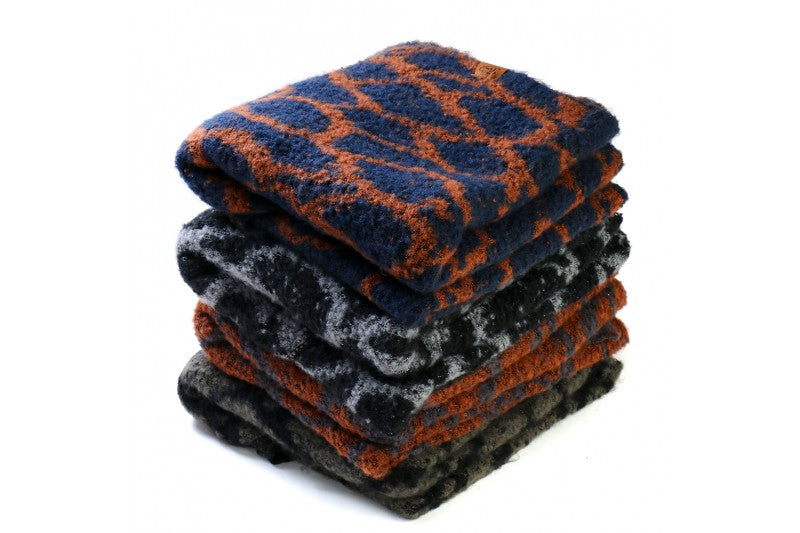 Zachte Warme Sjaal - Patroon - Blauw/Bruin