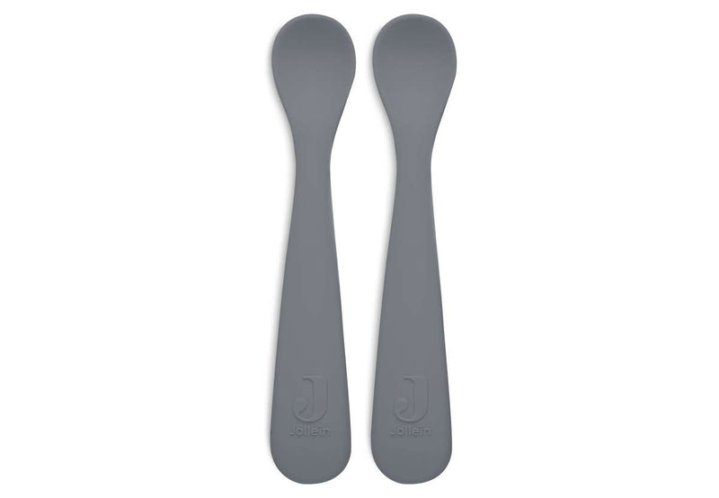 Jollein Siliconen Lepeltje - Storm Grey - 2 stuks