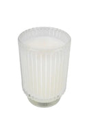 Zusss Geurkaars in glas met ribbels - Schone was - Wit
