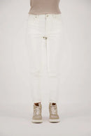 Zusss Trendy Mom Jeans - Off White