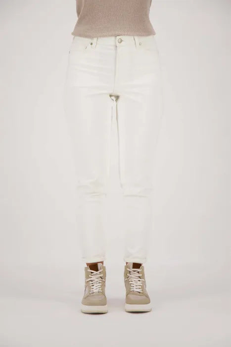 Zusss Trendy Mom Jeans - Off White