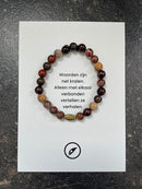 Armband rood/bruin maat 23