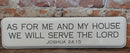 Wandbord (metaal) - As for me and my house we will serve the Lord