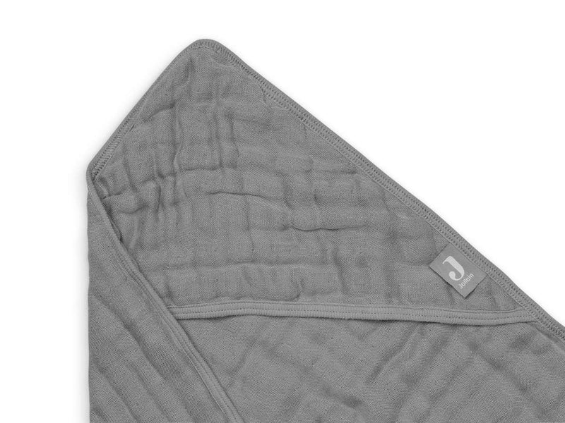 Jollein Badcape Wrinkled Cotton - 75c75cm - Storm Grey